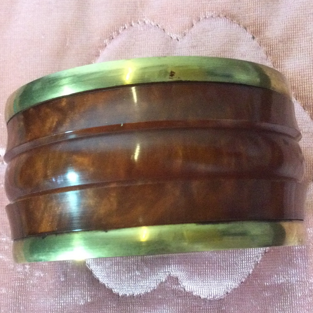 - Antique Root Beer Bakelite Bangle - image 5